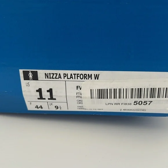 Adidas Nizza Platform Women’s Off White Canvas Sneakers Classic Design - 11 - Picture 10 of 10